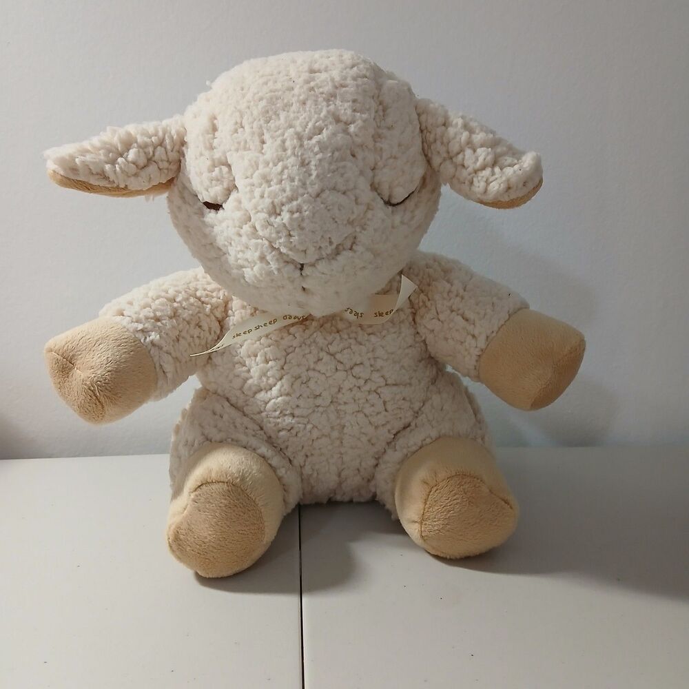 CloudB Nightime  Sleep Sheep Stuffed Animal Plush Heartbeat Timer Sounds 12 Inch